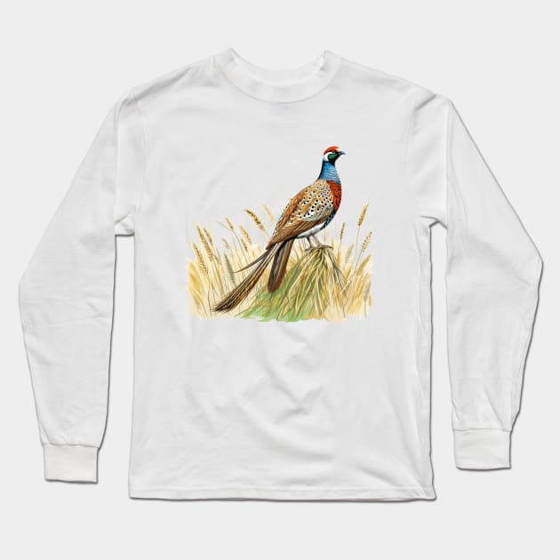 Pheasant Long Sleeve T-Shirt by zooleisurelife